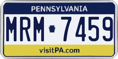PA license plate MRM7459