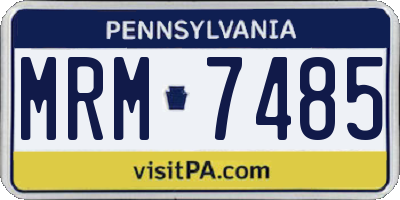 PA license plate MRM7485