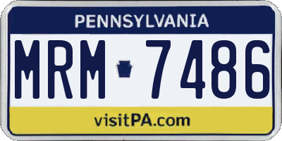 PA license plate MRM7486