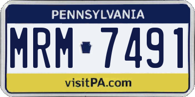 PA license plate MRM7491