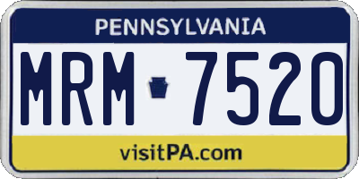 PA license plate MRM7520