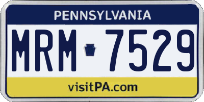 PA license plate MRM7529