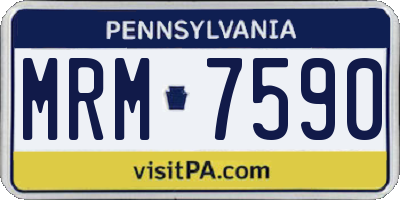 PA license plate MRM7590
