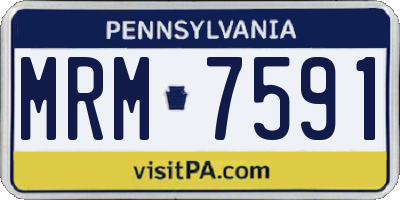 PA license plate MRM7591