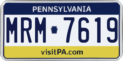 PA license plate MRM7619