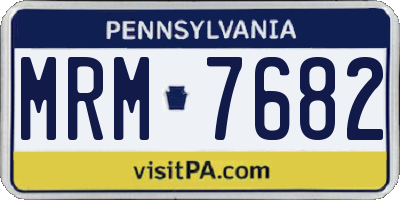 PA license plate MRM7682