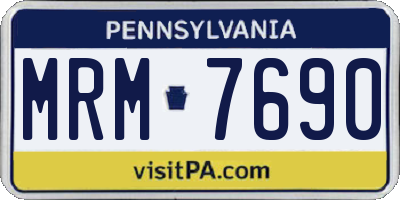 PA license plate MRM7690