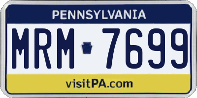 PA license plate MRM7699