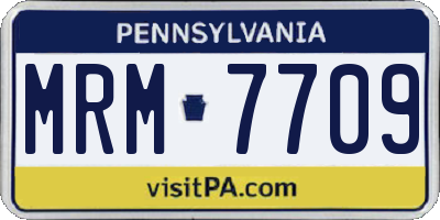 PA license plate MRM7709