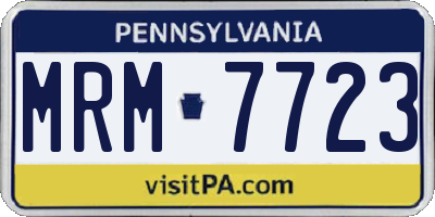 PA license plate MRM7723