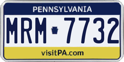 PA license plate MRM7732