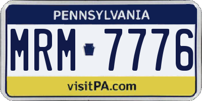 PA license plate MRM7776