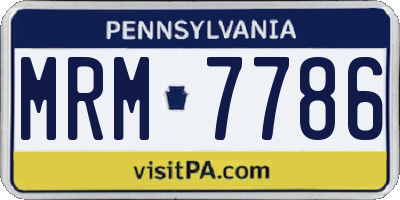 PA license plate MRM7786
