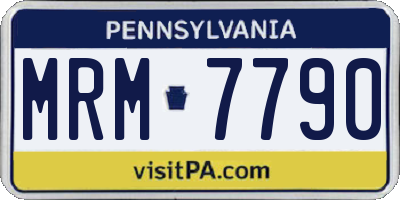 PA license plate MRM7790
