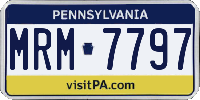 PA license plate MRM7797