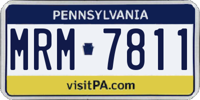 PA license plate MRM7811