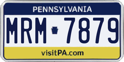 PA license plate MRM7879