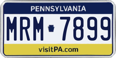 PA license plate MRM7899