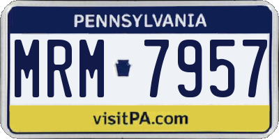 PA license plate MRM7957