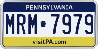 PA license plate MRM7979
