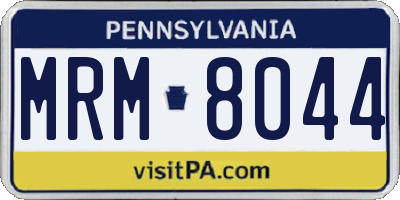 PA license plate MRM8044