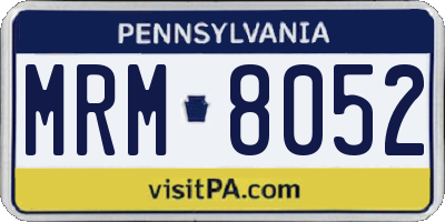 PA license plate MRM8052