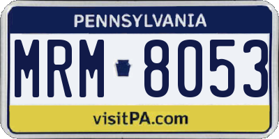PA license plate MRM8053