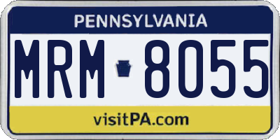 PA license plate MRM8055