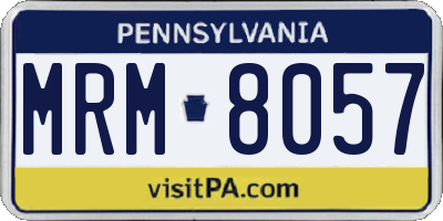 PA license plate MRM8057