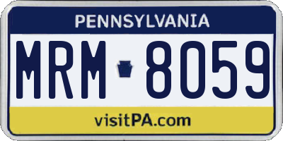 PA license plate MRM8059