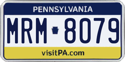 PA license plate MRM8079
