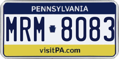 PA license plate MRM8083