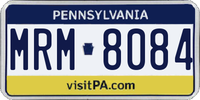 PA license plate MRM8084