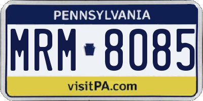 PA license plate MRM8085