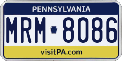 PA license plate MRM8086