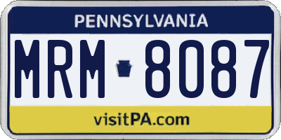 PA license plate MRM8087
