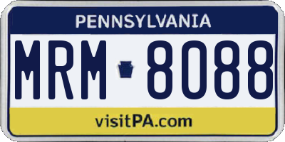 PA license plate MRM8088