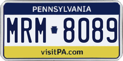 PA license plate MRM8089