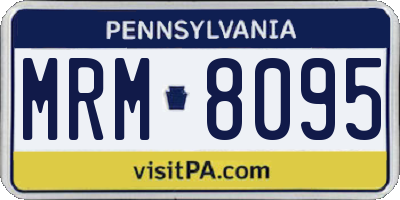 PA license plate MRM8095