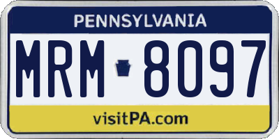 PA license plate MRM8097