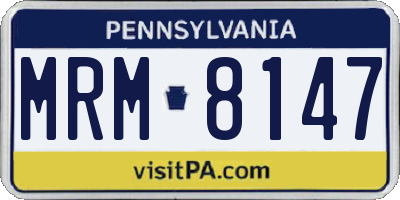 PA license plate MRM8147