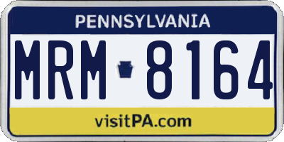 PA license plate MRM8164