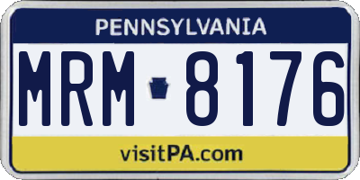 PA license plate MRM8176