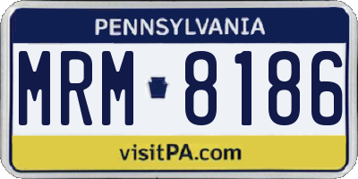 PA license plate MRM8186