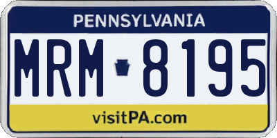 PA license plate MRM8195