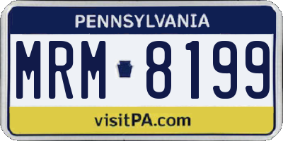 PA license plate MRM8199
