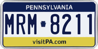 PA license plate MRM8211