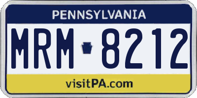 PA license plate MRM8212
