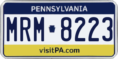 PA license plate MRM8223