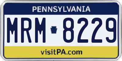 PA license plate MRM8229